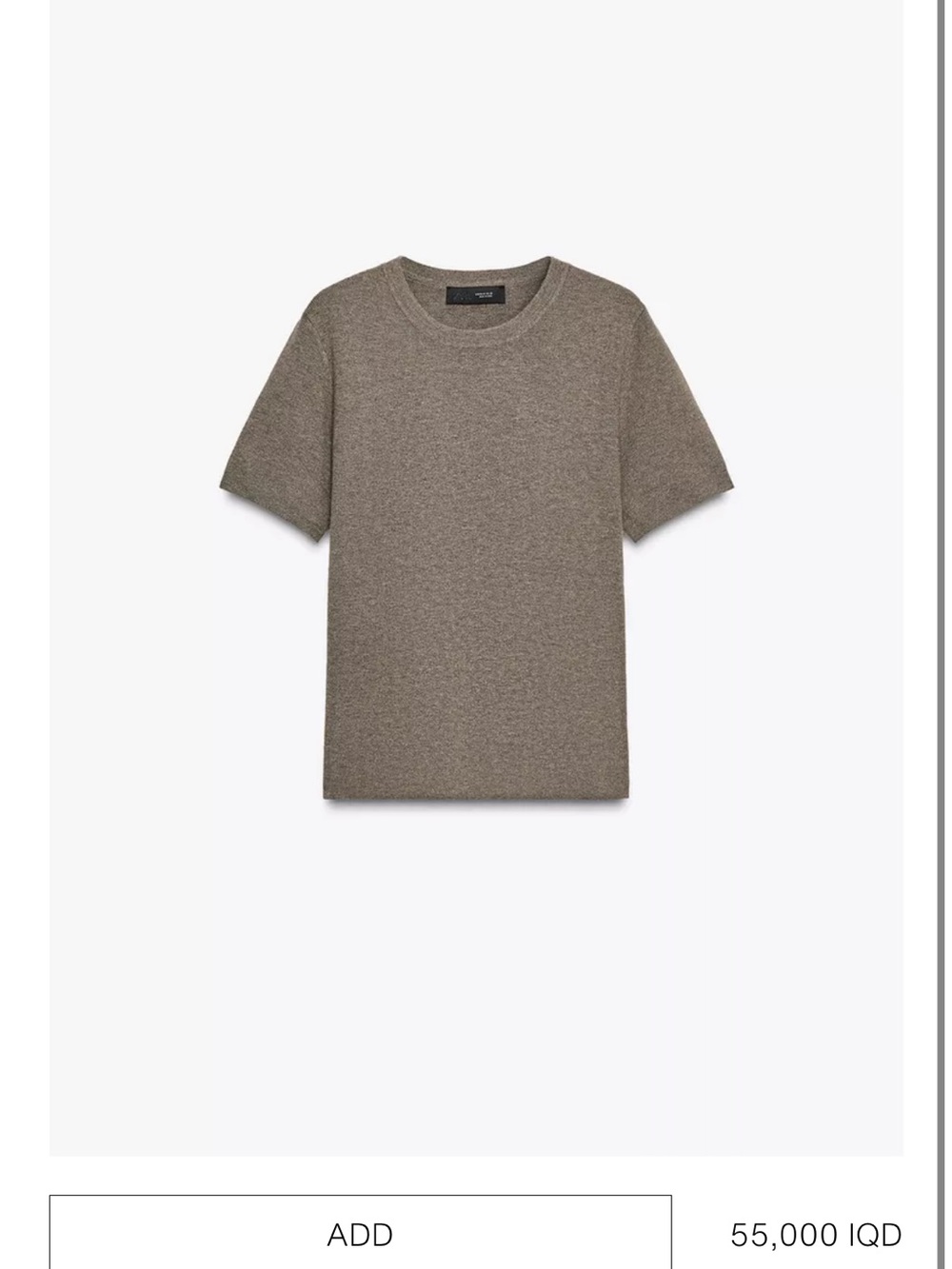 Zara Crewneck Soft-Touch Short Sleeve Top